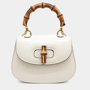 Gucci Cream Leather 1947 Mini Top Handle Bag