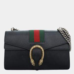 Gucci Black  Dionysus Web Medium Shoulder Bag