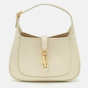 Gucci Off White Leather Mini 1961 Jackie Shoulder Bag