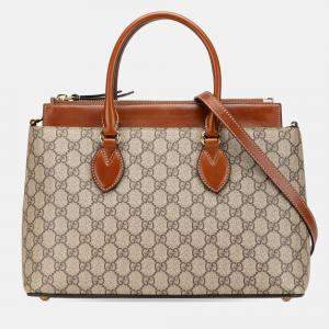 Gucci Beige GG Supreme Linea A Satchel