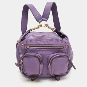 Gucci Purple Leather Medium Darwin Convertible Backpack