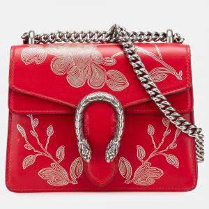 Gucci Red Limited Edition Chinese New Year Mini Leather Dionysus Crossbody
