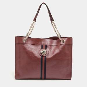 Gucci Red Leather Large Rajah Tote