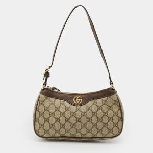 Gucci Brown/Beige GG Supreme Canvas Small Ophidia Bag
