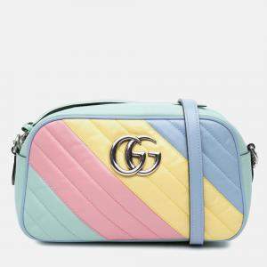Gucci Multicolor Small GG Marmont Diagonal Matelasse Leather Crossbody