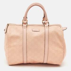 Gucci Peach Guccissima Leather Medium Joy Boston Bag
