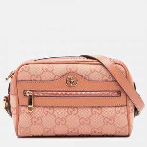 Gucci Pink Mini GG Canvas Ophidia Crossbody