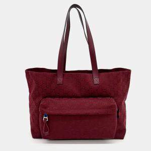 Gucci Burgundy Canvas GG Canvas Maxi Tote Bag