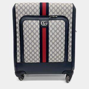 Gucci Beige Black Canvas and Leather Savoy Carrier bag
