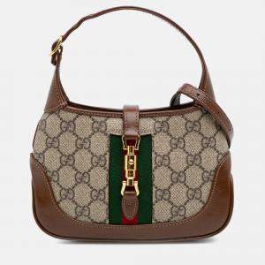 Gucci Brown Mini GG Supreme Jackie 1961 Crossbody