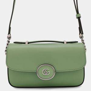 Gucci Petite GG Mini Green Leather Bag