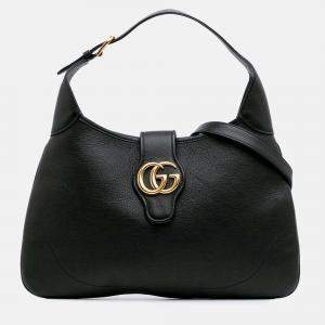Gucci Black Medium Leather Aphrodite Satchel