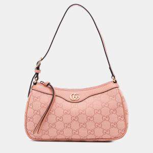Gucci Pink Small GG Canvas Ophidia Shoulder Bag