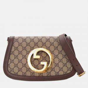 Gucci Beige Small GG Supreme Blondie Chain Satchel