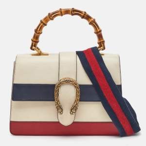 Gucci Tricolor Leather Medium Dionysus Bamboo Top Handle Bag
