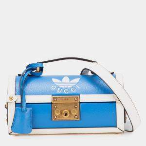 Gucci Blue/White Adidas Leather Golf Ball Case