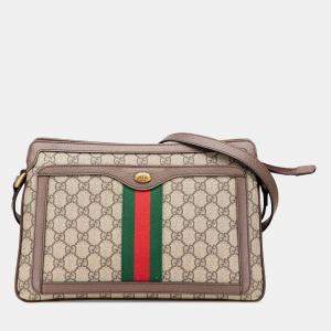 Gucci Beige Medium GG Supreme Ophidia Crossbody