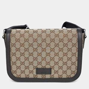 Gucci Beige Jacquard Crossbody Bag