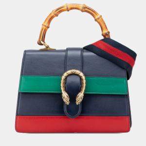Gucci Multicolor Medium Leather Bamboo Dionysus Web Satchel