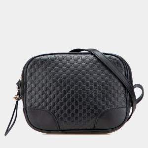 Gucci Black Microguccissima Bree Crossbody