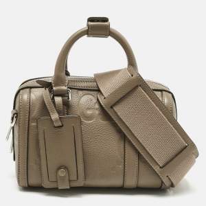 Pre Owned Gucci Beige Jumbo GG Leather Mini Duffel Bag