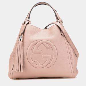 Gucci Pink Small Leather Soho Satchel