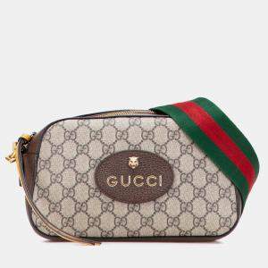 Pre Owned Gucci Beige GG Supreme Web Neo Vintage Crossbody