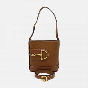 Pre Owned Gucci Brown Leather 73 Small Bucket Bag