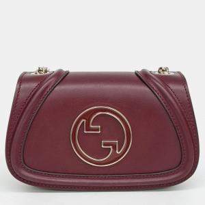 Pre Owned Gucci Red Leather Blondie Small Shoulder Bag