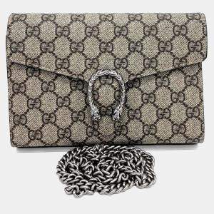 Gucci Beige PVC Dionysus Mini Chain Bag