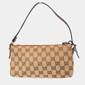 Gucci Beige GG Pouch Handbag