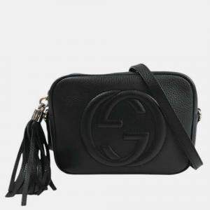 Pre Owned Gucci Black Leather Soho Disco Crossbody Bag