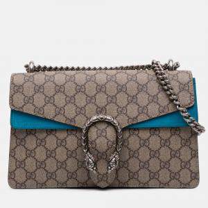 Pre Owned Gucci Brown Small GG Supreme Dionysus Shoulder Bag