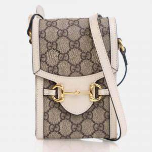 Pre Owned Gucci Mini GG Supreme Horsebit 1955