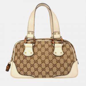 Pre Owned Gucci Beige GG Handbag
