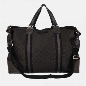 Pre Owned Gucci Black Nylon 2way Handbag