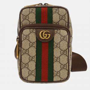 Pre Owned Gucci Beige GG Supreme Shoulder Bag
