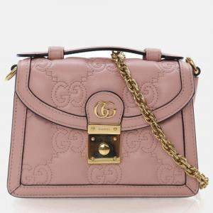 Pre Owned Gucci Small Calfskin GG Crossbody Bag