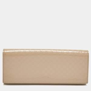 Pre Owned Gucci Rose Poudre Microguccissima Patent Leather Broadway Clutch