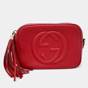 مملوكة مسبقًا Gucci Red Leather Disco Bag