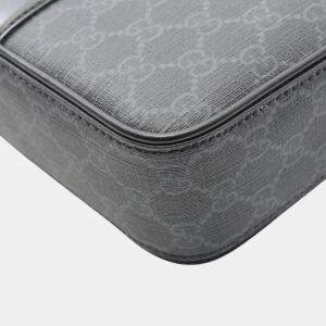 Pre Owned Gucci Black Large GG Supreme Web Tote
