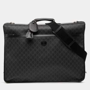 Pre Owned Gucci Black GG Supreme Retro Interlocking G Garment Bag
