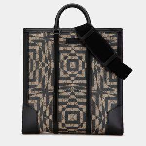 Pre Owned Gucci Brown GG Supreme Caleido Vertical Tote