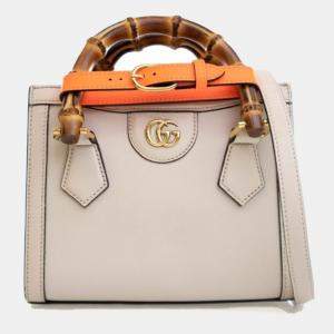 Pre Owned Gucci Mini Calfskin Diana Tote Bag