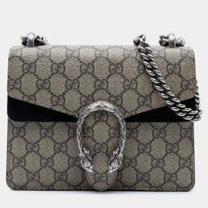 Pre Owned Gucci Beige Small GG Supreme Dionysus Crossbody