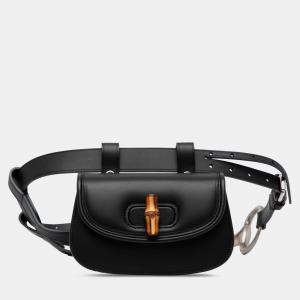 Pre Owned Gucci Mini Leather Bamboo 1947 Belt Bag