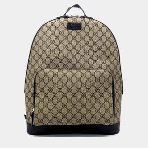 Pre Owned Gucci Beige PVC Coated PVC Backpack