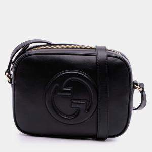 Pre Owned Gucci Black Small Leather Blondie Crossbody
