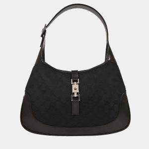 Pre Owned Gucci Black GG Jackie Handbag