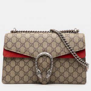 Pre Owned Gucci Brown Medium GG Supreme Dionysus Shoulder Bag